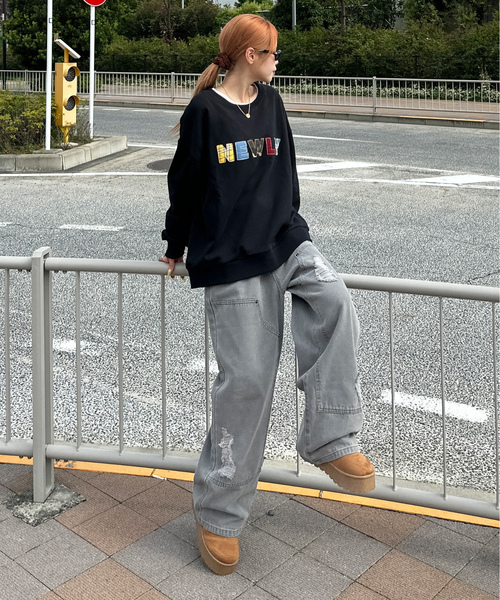 「sedacle」 スウェットカットソー SMALL ブラック メンズ
