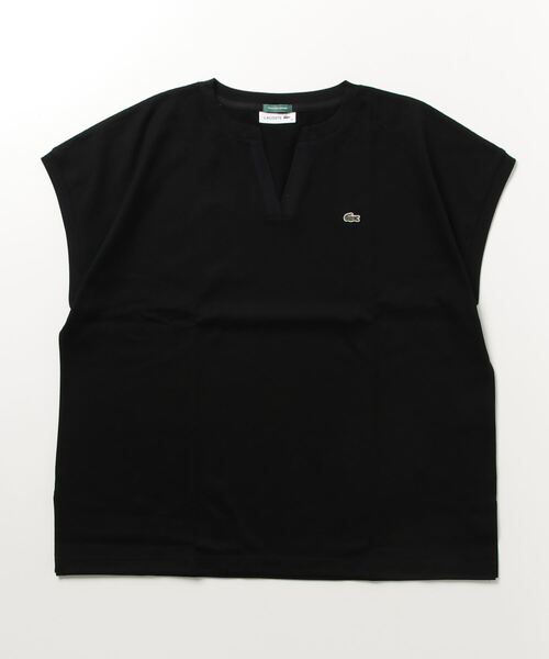「LACOSTE」 半袖カットソー FREE ブラック レディース