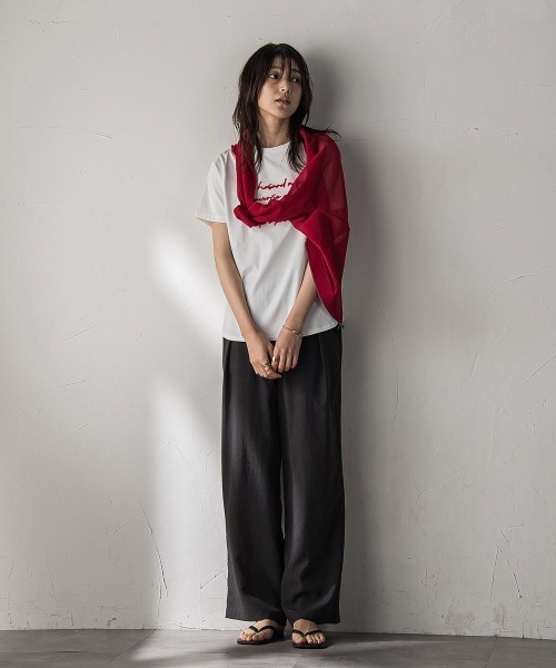 MAYSON GREY tシャツ ブラシ刺繍ロゴTシャツ「手洗い可能