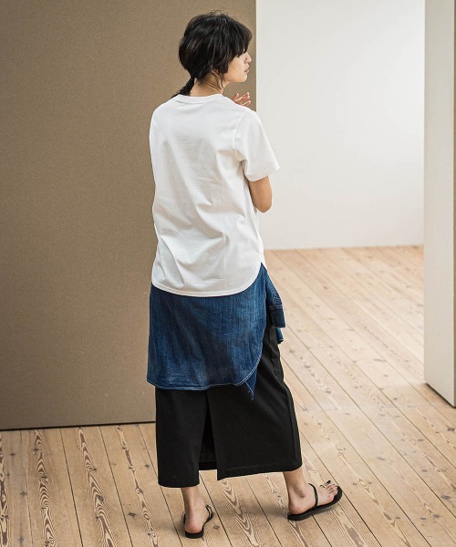 MAYSON GREY tシャツ ブラシ刺繍ロゴTシャツ「手洗い可能