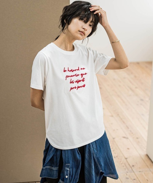 ブラシ刺繍ロゴTシャツ≪手洗い可能≫ ブラシ刺繍ロゴTシャツ≪手洗い可能≫ | MAYSON GREY（メイソン