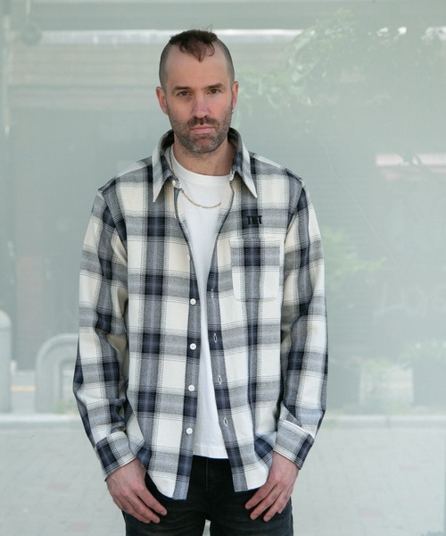 『完売品』　TMT STREET CHECK SHIRTS ホワイト　【L】 TMT シャツ STREET CHECK SHIRTS メンズ : ZOZOTOWN Yahoo!店 - 通販