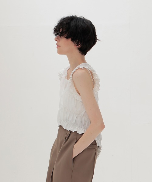 DRESSLAVE（ドレスレイブ） tシャツ cotton shirring asymmetry 