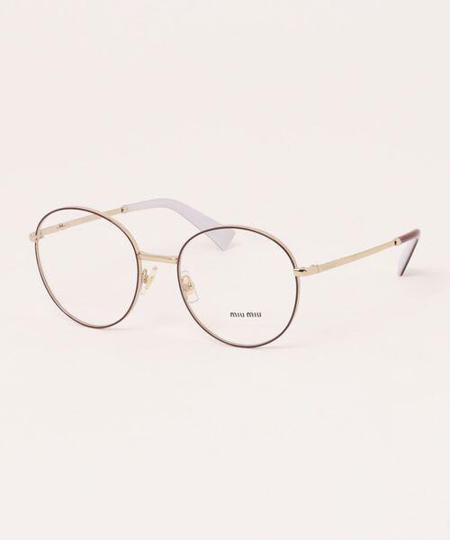 伊達メガネ メガネ 眼鏡 「miumiu/ミュウミュウ」ラウンド メガネ MU51VV 09X1O1 レディース メンズ