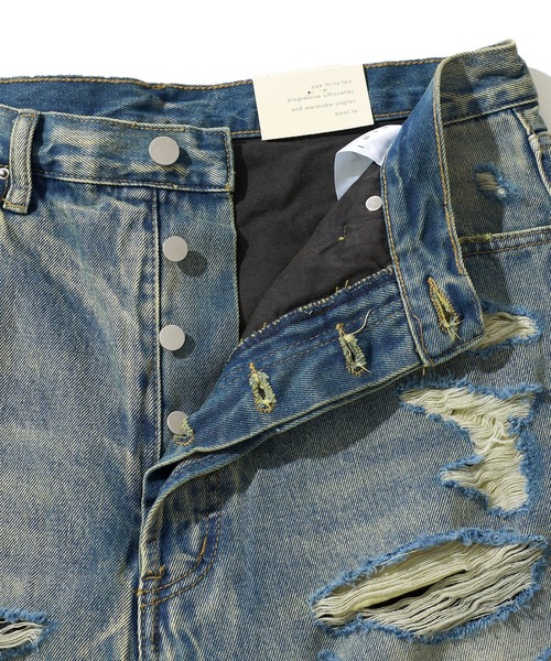 mnml（ミニマル） ジーンズ 「mnml/ミニマル」BAGGY DISTRESSED DENIM