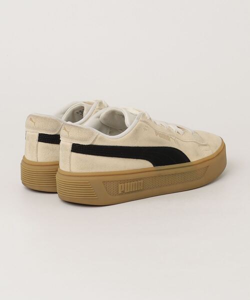 「PUMA」 ローカットスニーカー 24.5cm ベージュ レディース