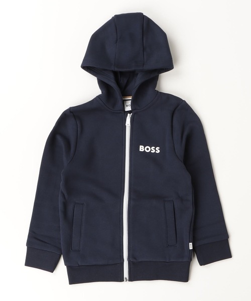 BOSS（HUGO BOSS） パーカー キッズ コットンブレンド ジップアップ