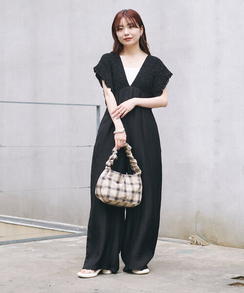 kastane ブラックチェック サロペット Kastane（カスタネ）の