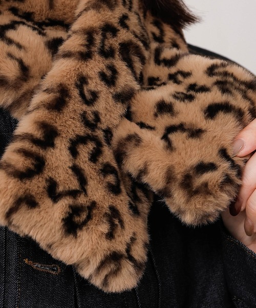 マフラー ストール レオパード柄ティペット レディース : ZOZOTOWN