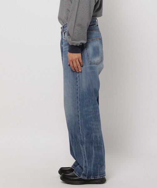 niko and…（ニコアンド） ダメージ加工デニムパンツ MEDIUM ブルー