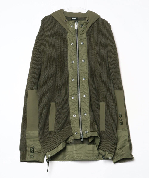 DIESEL（ディーゼル） ジップアップブルゾン LARGE カーキ メンズ