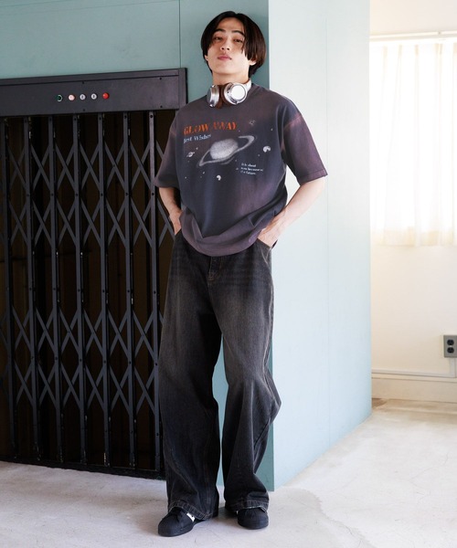 「PBLIM」 半袖Tシャツ MEDIUM ネイビー レディース_画像2