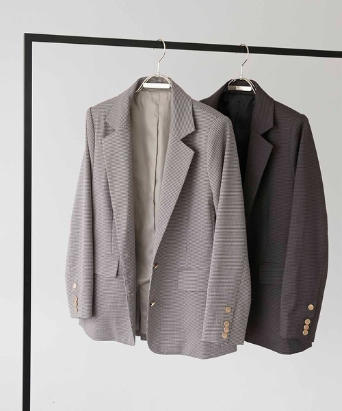 Luan ジャケット テーラードジャケット 「Luan」CHECK TAILORED JACKET