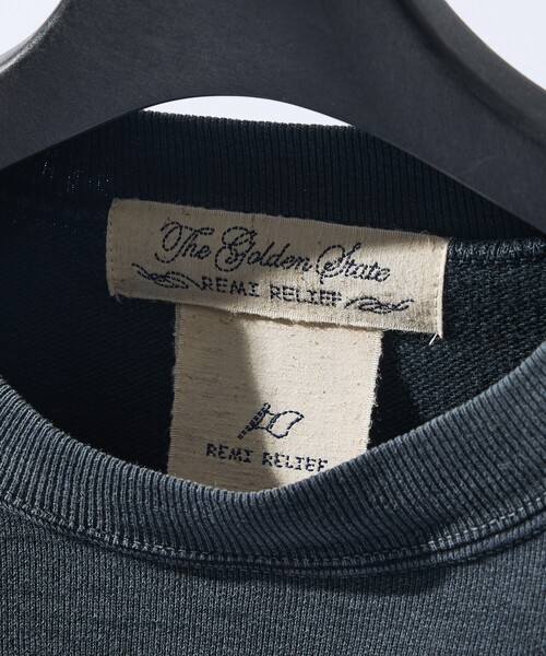 アパルトモン　レミレリーフPrint Half Sleeve Sweatブラック アパルトモン アメリカーナ HALF SLEEVE SWEAT L'Appartement 未使用