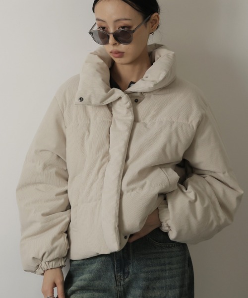 ULYSSES ダウンコート ダウンジャケット コール天フェイクダウン