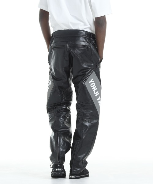 Y-3 パンツ NBHD LEATHER RACER PANTS メンズ レディース : ZOZOTOWN