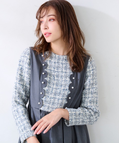 Chesty（チェスティ） ワンピース ツイードグレースワンピース