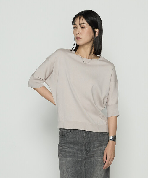 ギャバジン K．T（Gabardine K．T）/〔 +サイズ 〕 リヨセル天竺 ゆったりニットソー Gabardine K.T（ギャバジンK.T） tシャツ リヨセル天竺 ゆったり