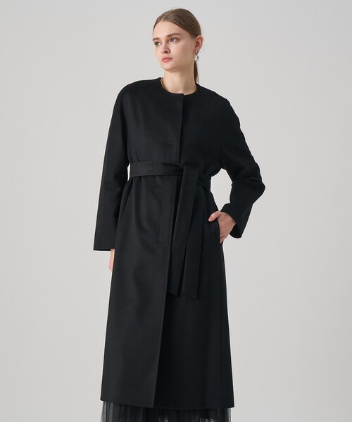 ANAYI（アナイ） トレンチコート コート カシミヤベルト付きクルー