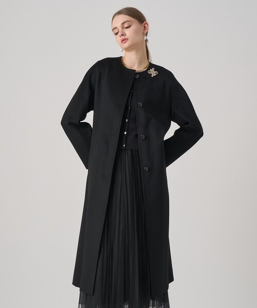 ANAYI（アナイ） トレンチコート コート カシミヤベルト付きクルー