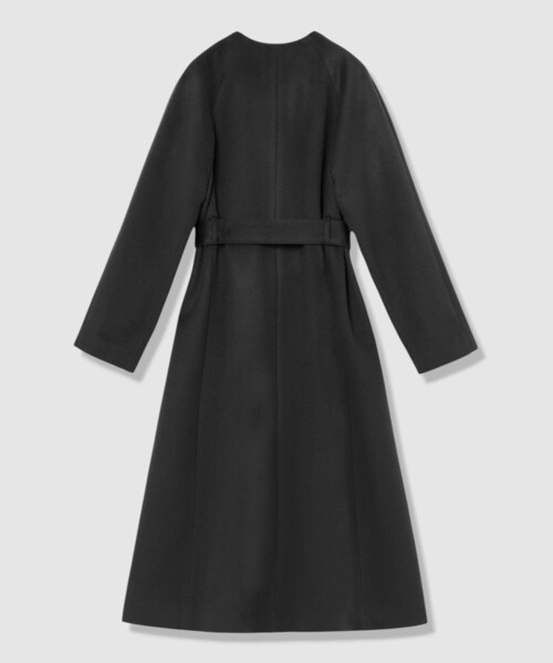 アナイ カシミヤ100 ベルト付きトレンチコート ダブル 黒 38