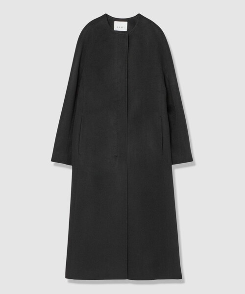 ANAYI アナイ カシミヤ100% トレンチコート ベルト付 ブラック 38 ANAYI（アナイ） トレンチコート コート カシミヤベルト付きクルー