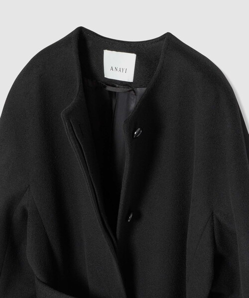 ANAYI（アナイ） トレンチコート コート カシミヤベルト付きクルー