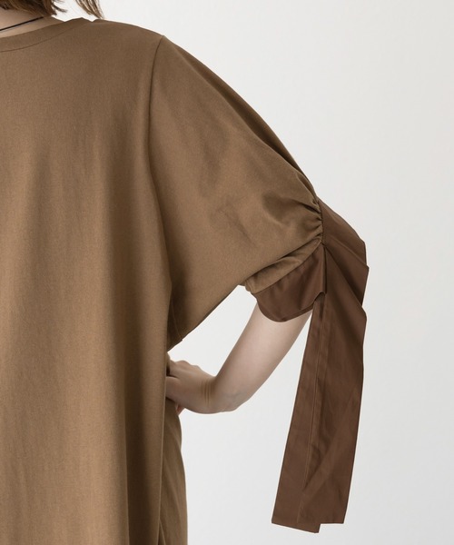 「LAVEANGE」 半袖ワンピース 5L ネイビー レディース_画像3