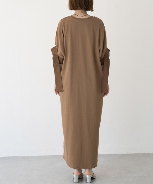 「LAVEANGE」 半袖ワンピース 5L ネイビー レディース_画像6