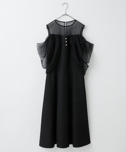 「BONLECILL noir」 半袖ワンピース FREE ブラック レディース_画像2