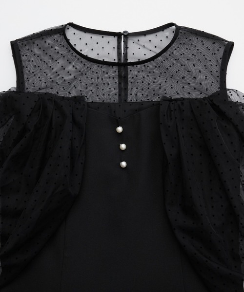 「BONLECILL noir」 半袖ワンピース FREE ブラック レディース_画像4