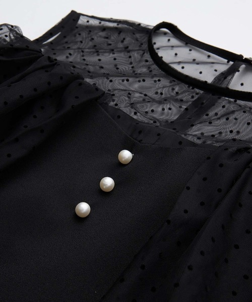 「BONLECILL noir」 半袖ワンピース FREE ブラック レディース_画像6