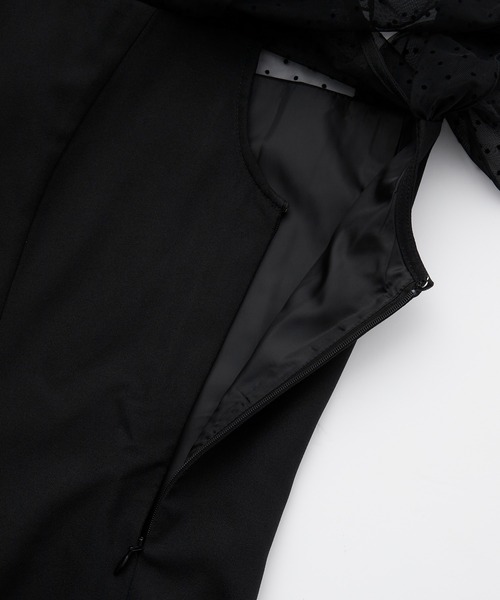 「BONLECILL noir」 半袖ワンピース FREE ブラック レディース_画像8