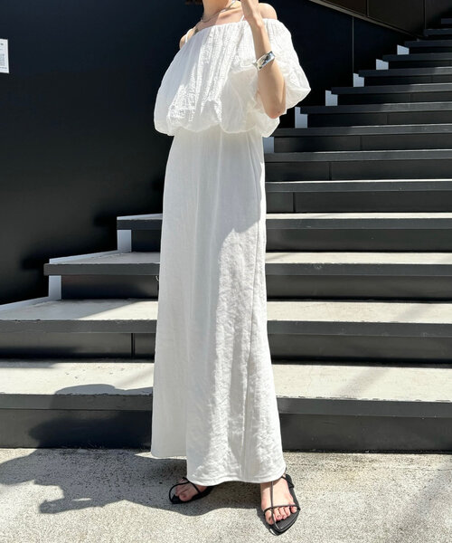 「mystic」 コンビワンピース 1 オフホワイト レディース_画像3