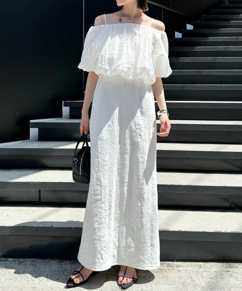 「mystic」 コンビワンピース 1 オフホワイト レディース_画像4