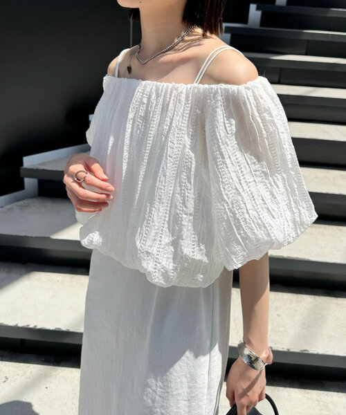 「mystic」 コンビワンピース 1 オフホワイト レディース_画像5