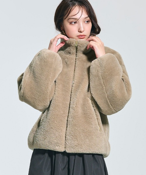 coca（コカ） ブルゾン アウター フェイクファースタンドカラー