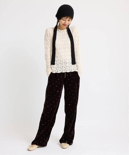 IENA（イエナ） tシャツ 「追加2」Flowerストレッチレースプルオーバー