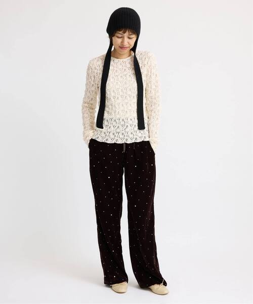 IENA（イエナ） tシャツ 「追加2」Flowerストレッチレースプルオーバー