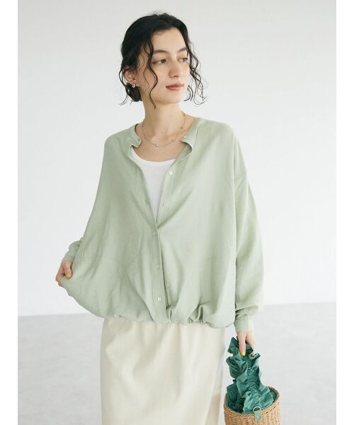「CRAFT STANDARD BOUTIQUE」 長袖ブラウス FREE ライトグリーン レディース_画像3