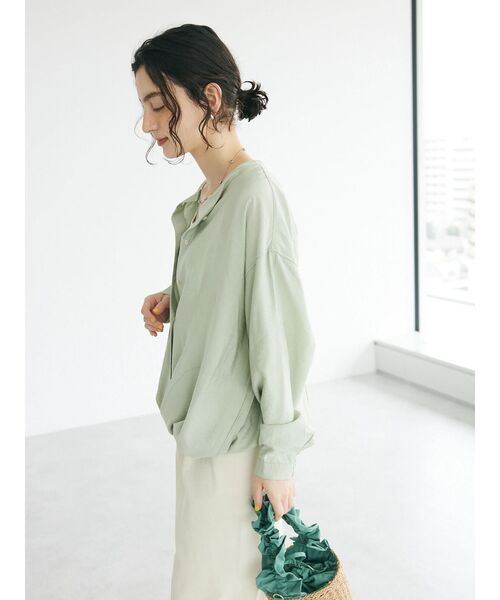 「CRAFT STANDARD BOUTIQUE」 長袖ブラウス FREE ライトグリーン レディース_画像4