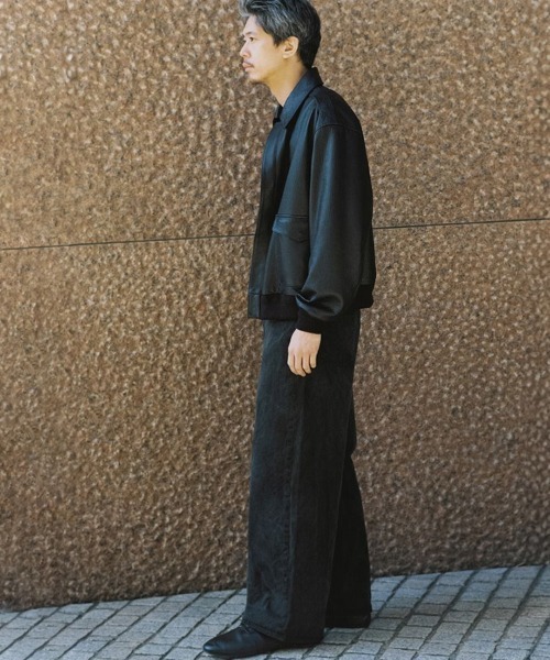 【美品】LIDNM CRACK WASHED BAGGY DENIM PANTS LIDNM CRACK WASHED BAGGY DENIM PANTS M