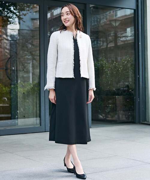 「MELROSE claire」 長袖ワンピース 4 ダークネイビー レディース_画像3