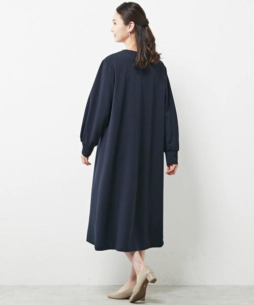 「MELROSE claire」 長袖ワンピース 4 ダークネイビー レディース_画像7
