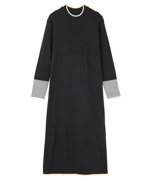 「GeeRA」 「swing by」ニットワンピース MEDIUM ブラック レディース_画像3