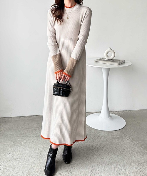 「GeeRA」 「swing by」ニットワンピース MEDIUM ブラック レディース_画像8