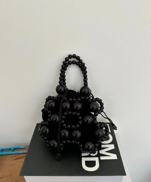 deux amour ショルダーバッグ バッグ ビーズ編み込みショルダーバッグ