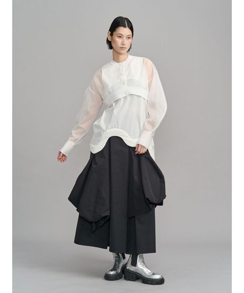 UN3D.（アンスリード） タンクトップ ノースリーブ WAVE HEM PADDED