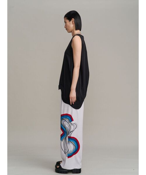 ウェーブヘムニットタンク / Wave Hem Knit Tank Top UN3D.（アンスリード） タンクトップ ノースリーブ WAVE HEM PADDED