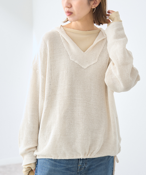 FRAMeWORK（フレームワーク） tシャツ メッシュフードプルオーバー